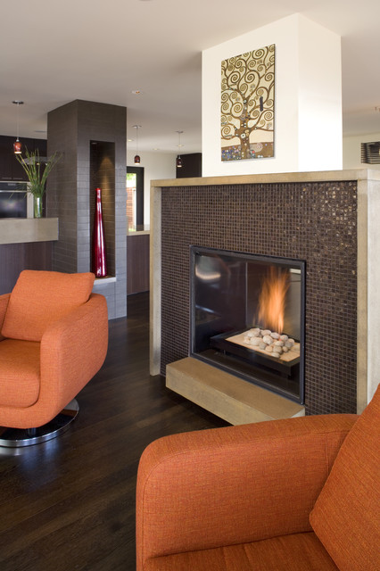 Fireplace modern living room