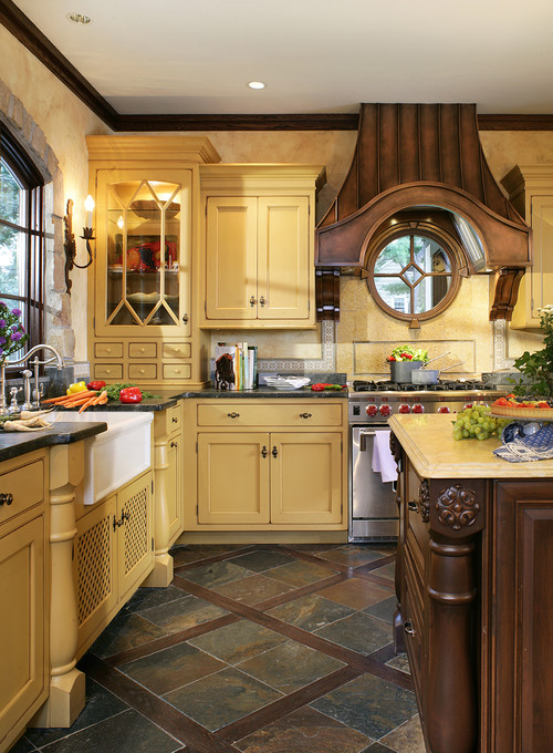 French Country kitchens can be like this Traditional Normandy Kitchen via Houzz