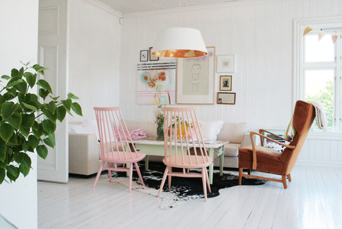 My white Scandinavian home. Splash of colors. Old & new. Always in change. eclectic living room
