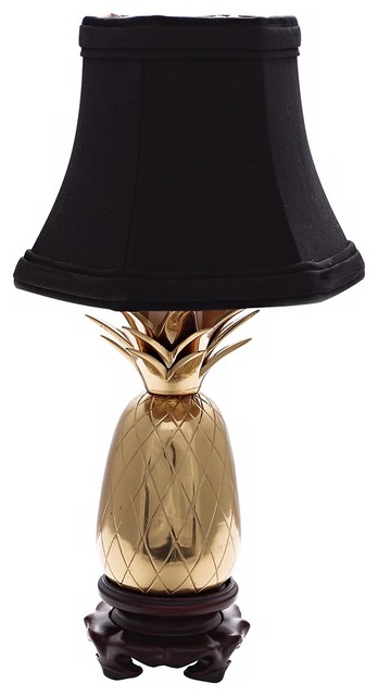 Lamp Shades Black on Brass Black Shade Mini Pineapple Accent Lamp Contemporary Lamp Shades