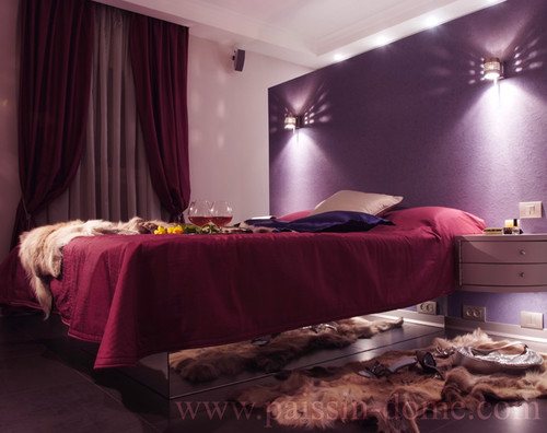 Trendy Sexy Bedroom Ideas with purple color