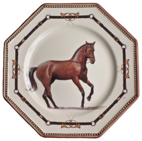Chantilly Equestrian Horse Dinnerware traditional dinnerware