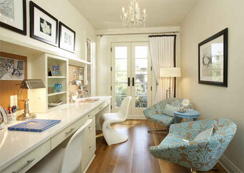 Tiffany Blue Girls Lounge eclectic home office