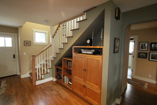 Under stair storage traditional staircase