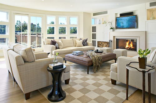 Amagansett Beach Retreat contemporary living room