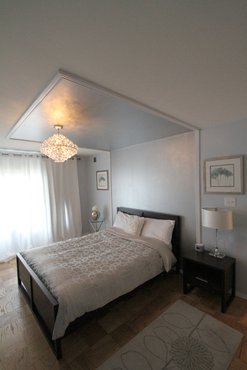 Silver themed bedroom eclectic bedroom