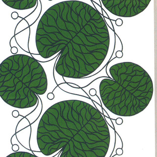 Bottna Green Fabric by Marimekko contemporary upholstery fabric