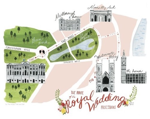 Processional Map of Royal Wedding contemporary artwork