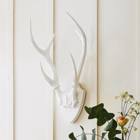 White Resin Deer Antlers  accessories and decor