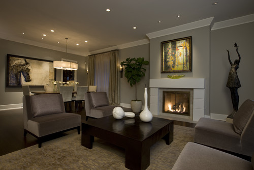 Honore-Transitional Living Room & Dining Room contemporary living room