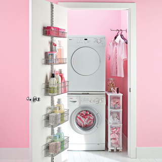 The Container Store > Platinum elfa Laundry Door & Wall Rack contemporary laundry room