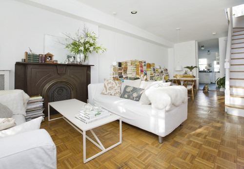 Brooklyn Row House eclectic living room
