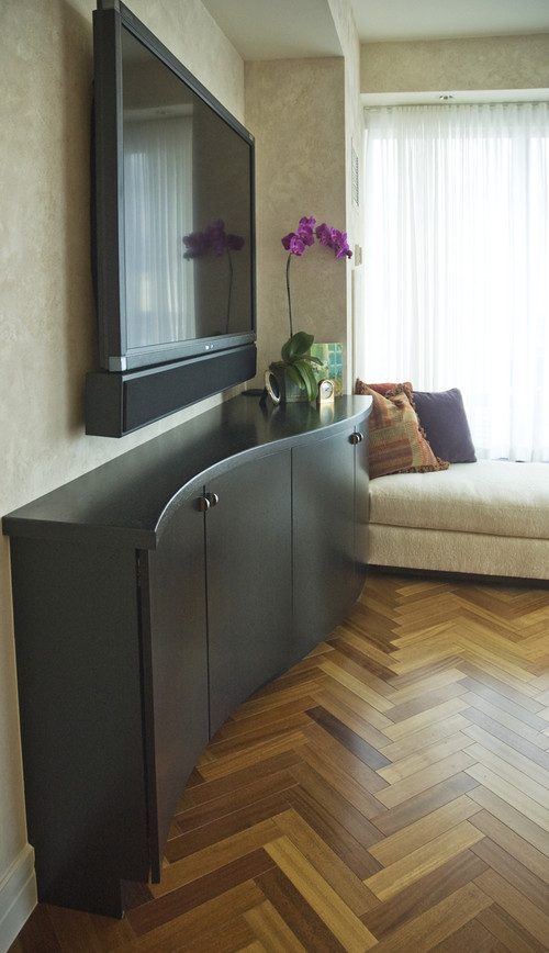 Textured surface - contemporary condo contemporary living room