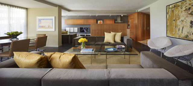 contemporary living room by Studio Santalla, Inc
