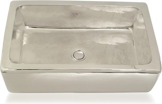 Metal Farmhouse Sink with Apron by WS Bath Collections contemporary bathroom sinks