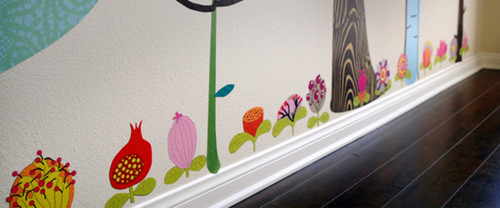 Pop & Lolli Fabric Wall Decals - Blooming Blossoms modern decals