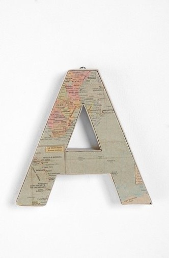 Around the World Letter eclectic accessories and decor