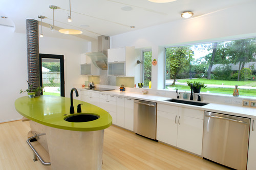 LEED Gold - Houston eclectic kitchen