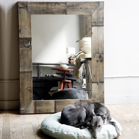 Reclaimed Wood Mirror eclectic mirrors