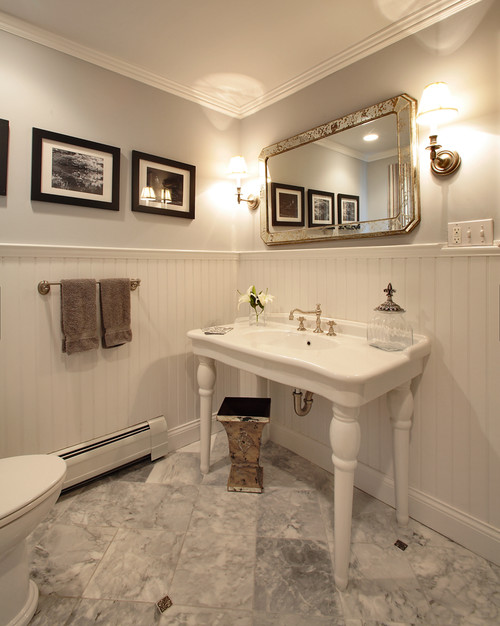 Hollywood Glamour traditional powder room