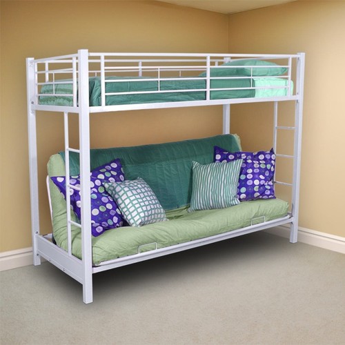 Twin Bunk Bed Over Futon Sofa contemporary kids beds