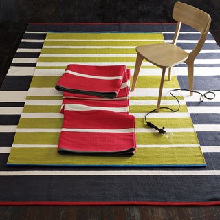 Gradiated-Stripe Cotton Rug modern rugs