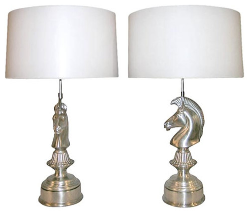 Pair of Art Deco Horse Head Table Lamps contemporary table lamps, φωτιστικο επιτραπεζιο, φωτιστικο για το τραπεζι