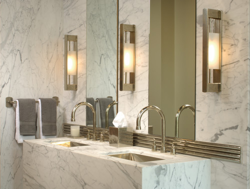 Marble and bronze bathroom modern bathroom