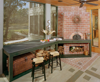 Outdoor Kitchen eclectic porch
