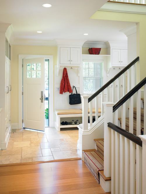 Contemporary Shingle Style Mudroom traditional entry