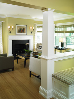 Contemporary Shingle Style Living Room contemporary living room