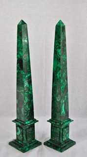 Malachite Obelisks eclectic accessories and decor