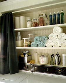 Martha Stewart Storage idea eclectic laundry room