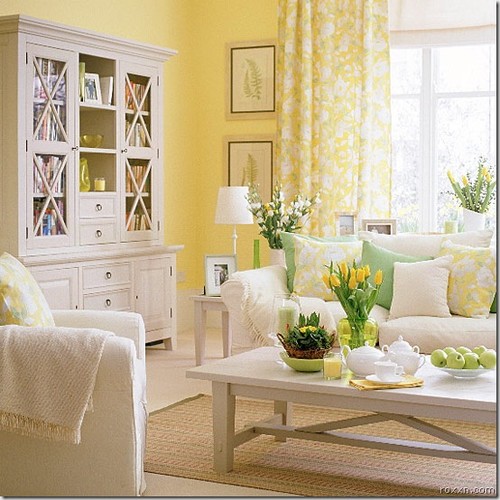 Yellow Room traditional living room
