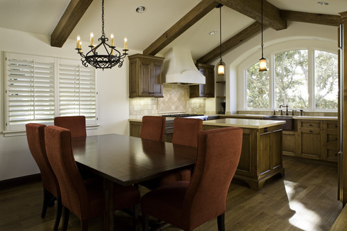 Transitional Kitchen & Dining room 