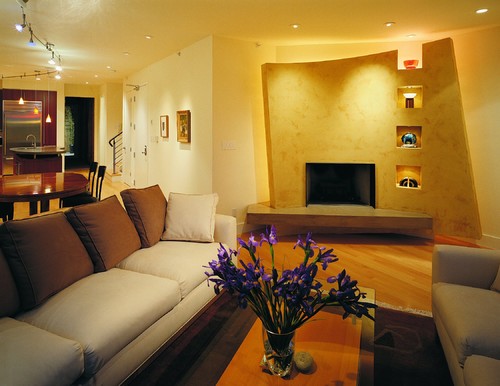 Making Nice with the Neighbors-Living Room modern living room