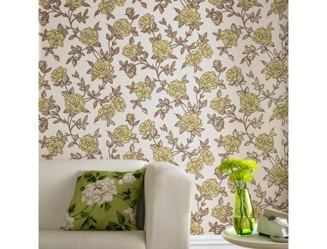floral wallpaper room. The floral wallpaper and the