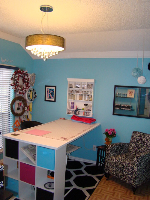 traditional home office Craft Room