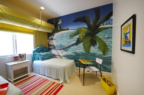 Model home bedroom tropical kids