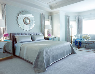 Glamorous Blue Home Decorating - House Beautiful traditional bedroom