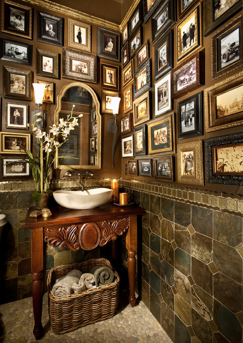 Design the Hall-Way eclectic powder room