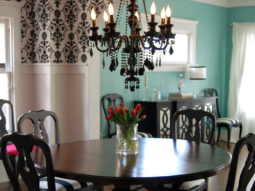 Design & Décor : Black-and-White Decor  dining room