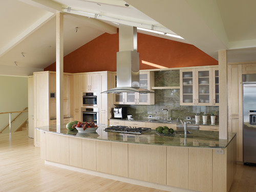 green remodel contemporary kitchen