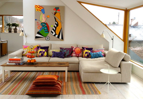 Cosy sofa contemporary family room