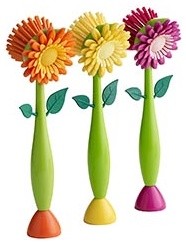 Assorted Flower Dish Brushes eclectic kitchen tools