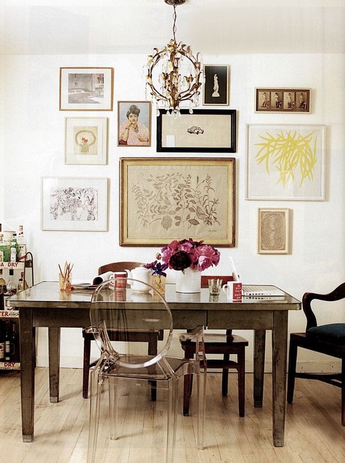 eclectic dining room photo collage