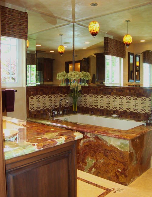Onyx Granite master bath contemporary bathroom