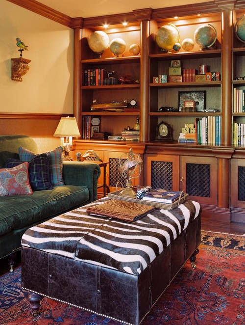 Library traditional family room