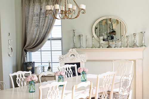 French Larkspur eclectic dining room