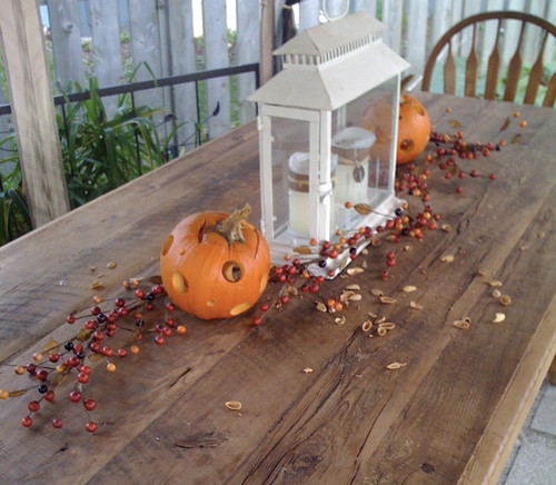 exterior fall table eclectic exterior